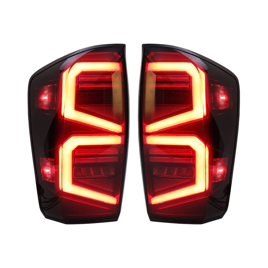 2016-2023 Toyota Tacoma LED Tail Lights - Dynamic Turn Signals - Plug & Play Black Housing