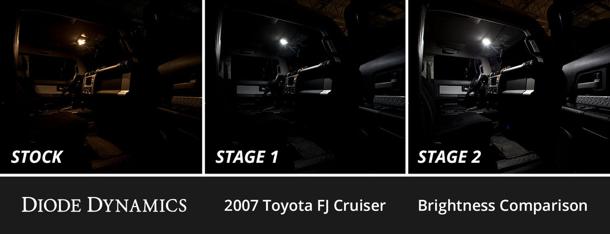Diode Dynamics Interior LED Cool White Kit for 2007-2014 Toyota FJ Cruiser Stage 2