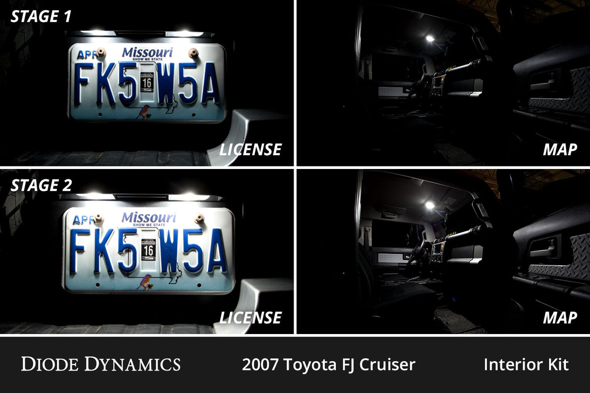 Diode Dynamics Interior LED Cool White Kit for 2007-2014 Toyota FJ Cruiser Stage 2