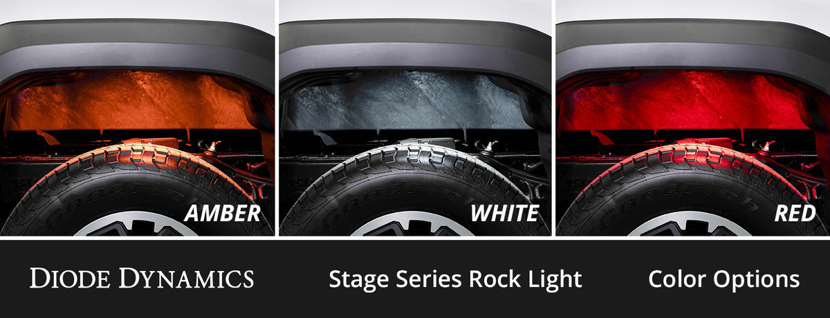 Diode Dynamics Single-Color Rock Light Installer Kit (12-pack)