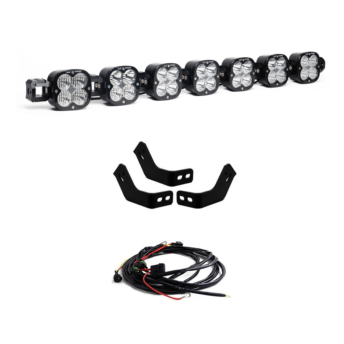 Baja Designs Toyota 7XL Pro Linkable Roof Light Bar Kit For Prinsu Rack 10-24 4Runner 07-14 FJ Cruiser 05-23 Tacoma 07-21 Tundra (Multi-Patte