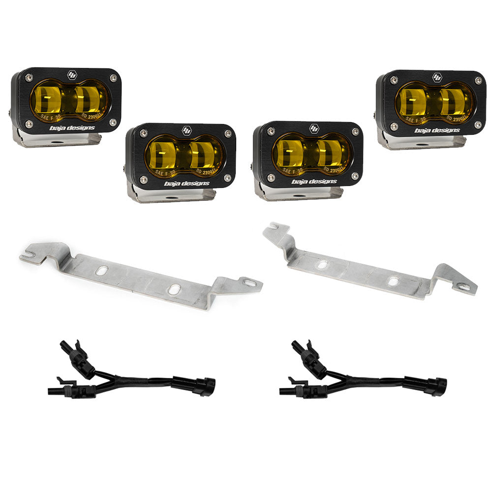 Baja Designs 2022-Present Toyota Tundra S2 SAE Amber OEM Fog Replacement Kit