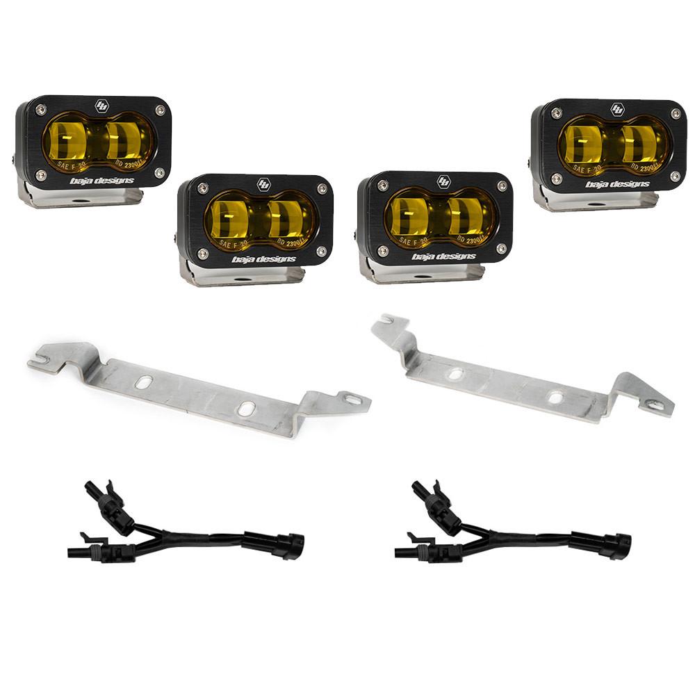 Baja Designs 2024-Present Toyota Tacoma S2 SAE Amber OEM Fog Replacement Kit