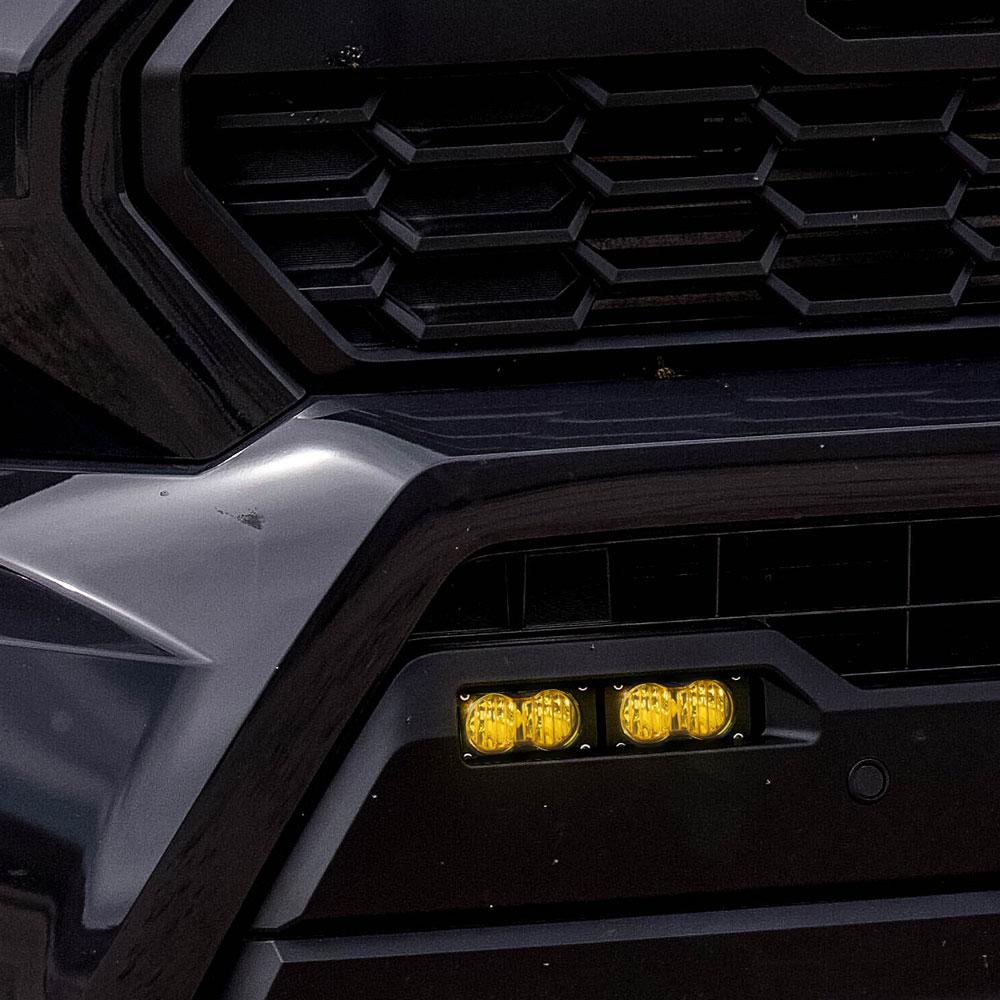 Baja Designs S2 Sport Dual Fog Pocket Light Kit - 24-Present Tacoma (Wide Cornering; Baja Amber)