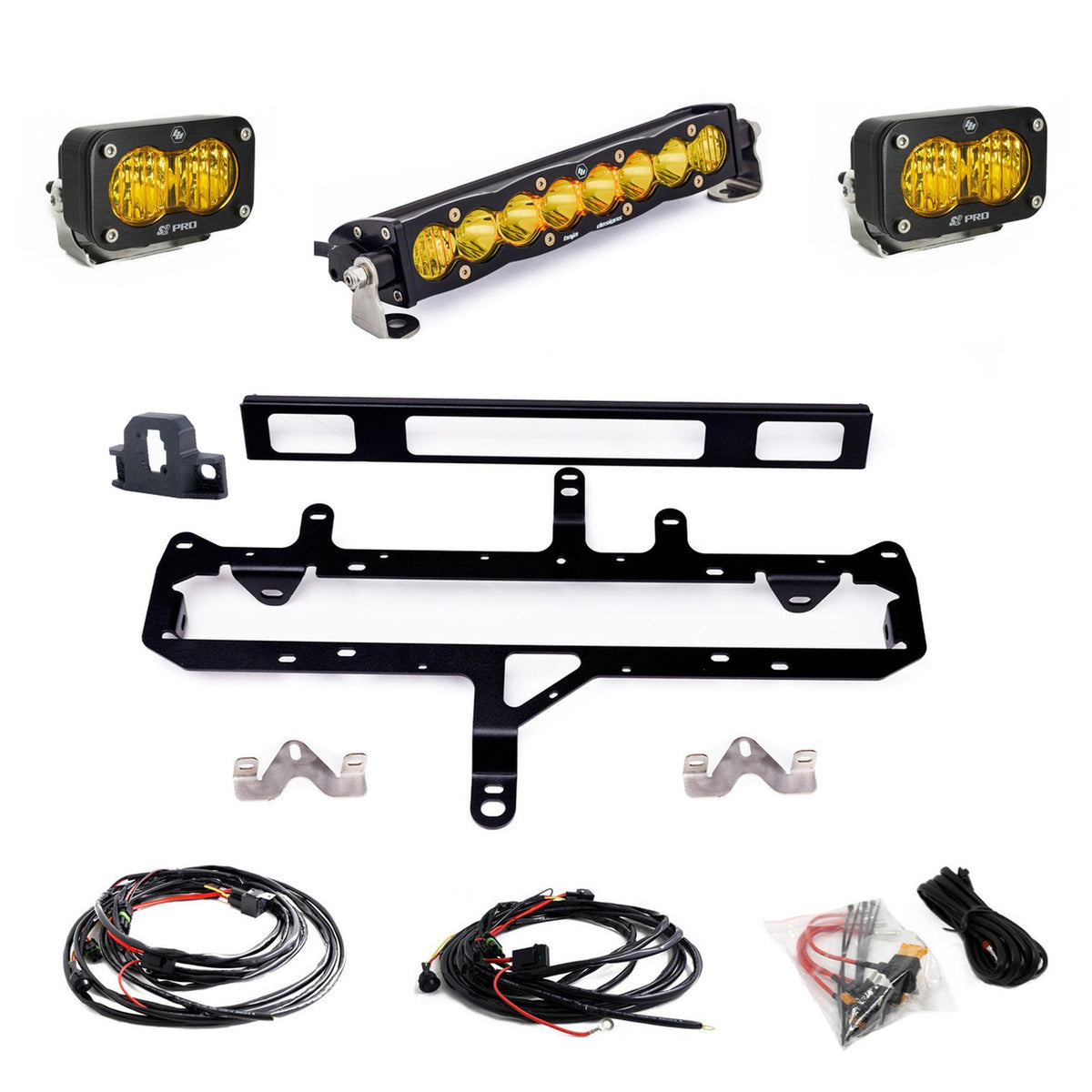 Baja Designs Toyota S8 10 inch Light Bar S2 Pro Grille Conversion Light Kit 2024-On Toyota Tacoma Clear
