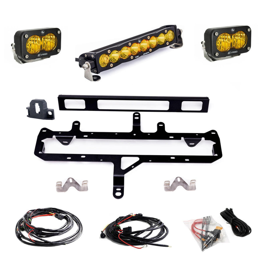 Baja Designs Toyota S8 10 inch Light Bar S2 Pro Grille Conversion Light Kit 2024-On Toyota Tacoma Clear