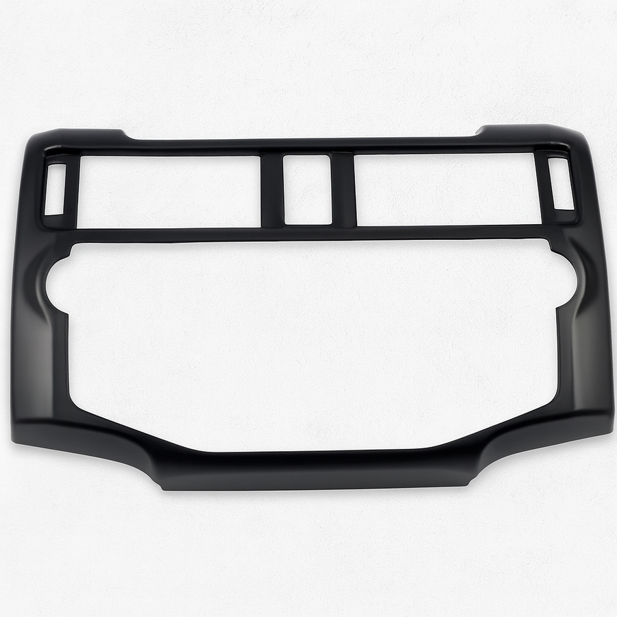 2014-2019 Toyota 4Runner Center Console Trim Cover - Black Dashboard Navigation Panel Overlay Kit (BACKORDERED - SHIPS END OF AUGUST)