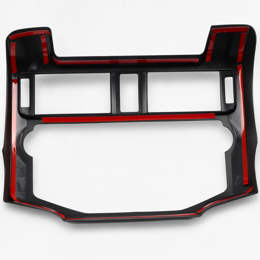 2014-2019 Toyota 4Runner Center Console Trim Cover - Black Dashboard Navigation Panel Overlay Kit (BACKORDERED - SHIPS END OF AUGUST)