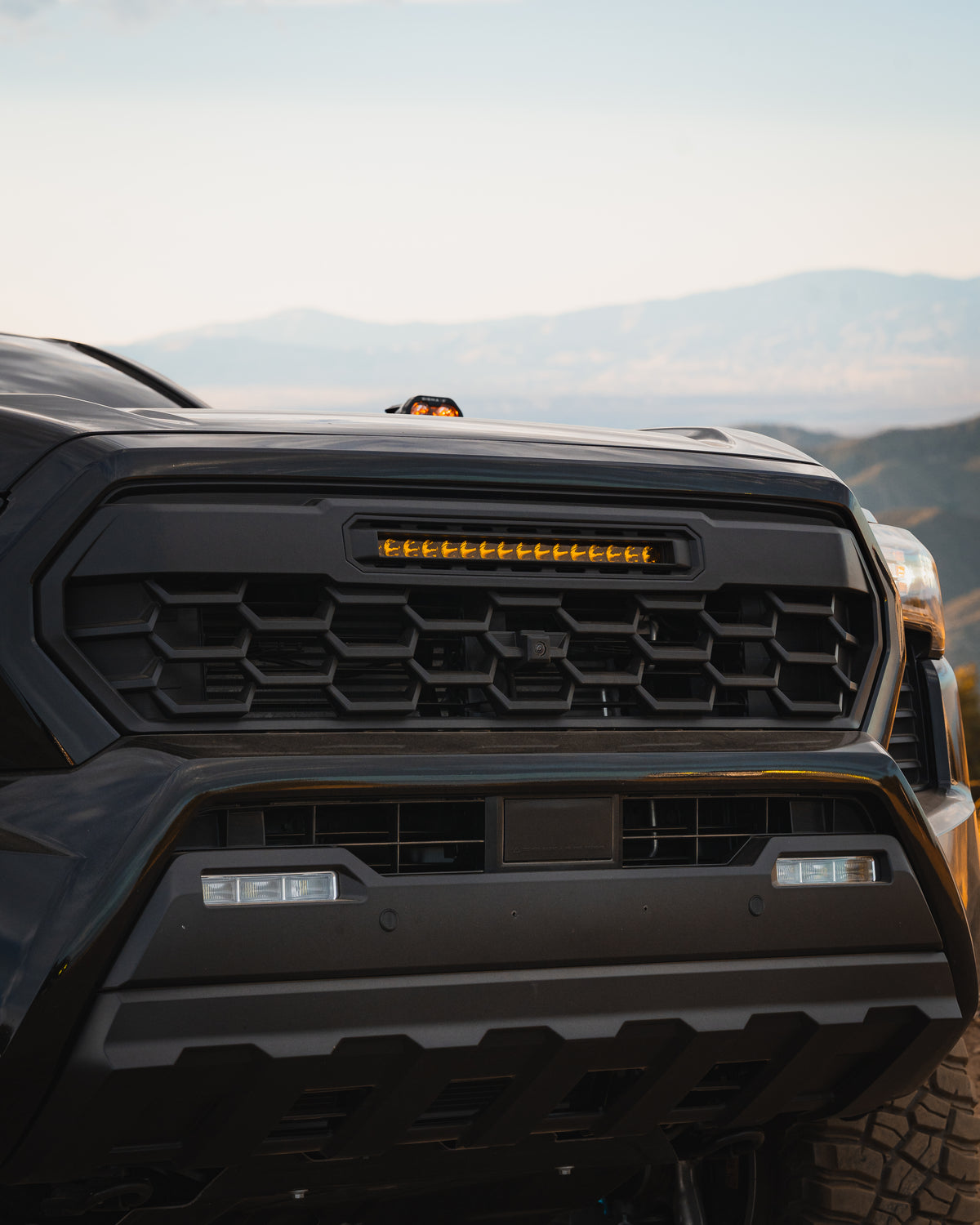Installed Apex Pro grille on a fourth-generation Toyota Tacoma