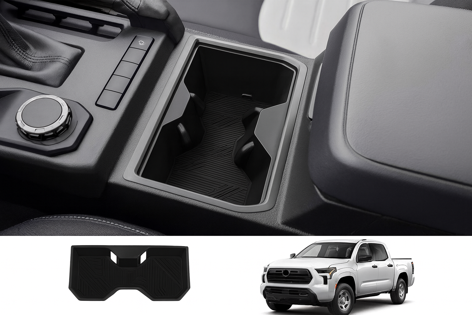 Center Cupholder Silicone Insert – 2024+ Tacoma Custom Fit