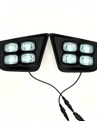 Dual-Color 4-Eyes Style LED Fog Lights with Amber Turn Signals for 2012-2015 Toyota Tacoma