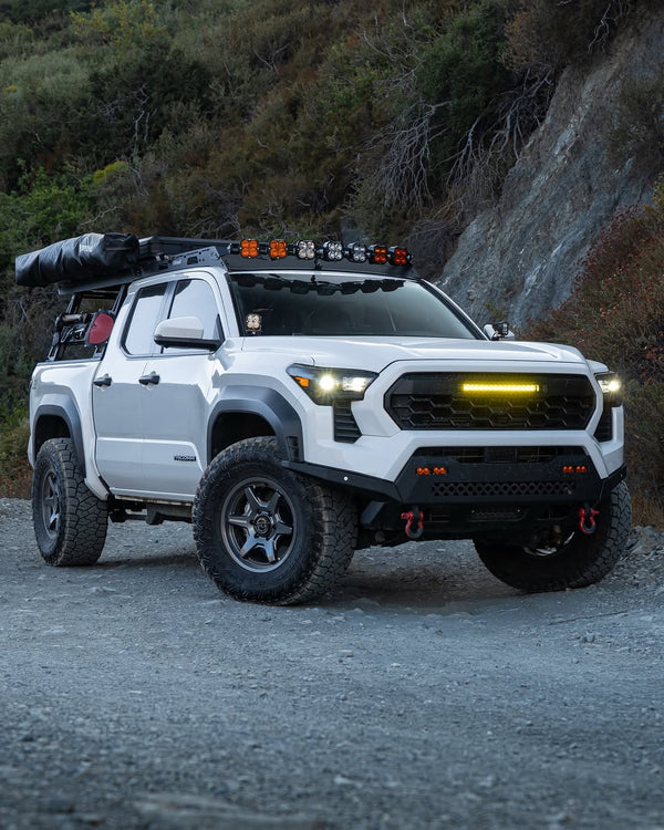 2024 Tacoma with amber raptor lights on