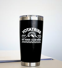 YotaTribe 20 oz “Dirt Roads • Clear Minds” Adventure Tumbler – Magnetic‑Seal Lid, Vacuum‑Insulated Stainless Steel