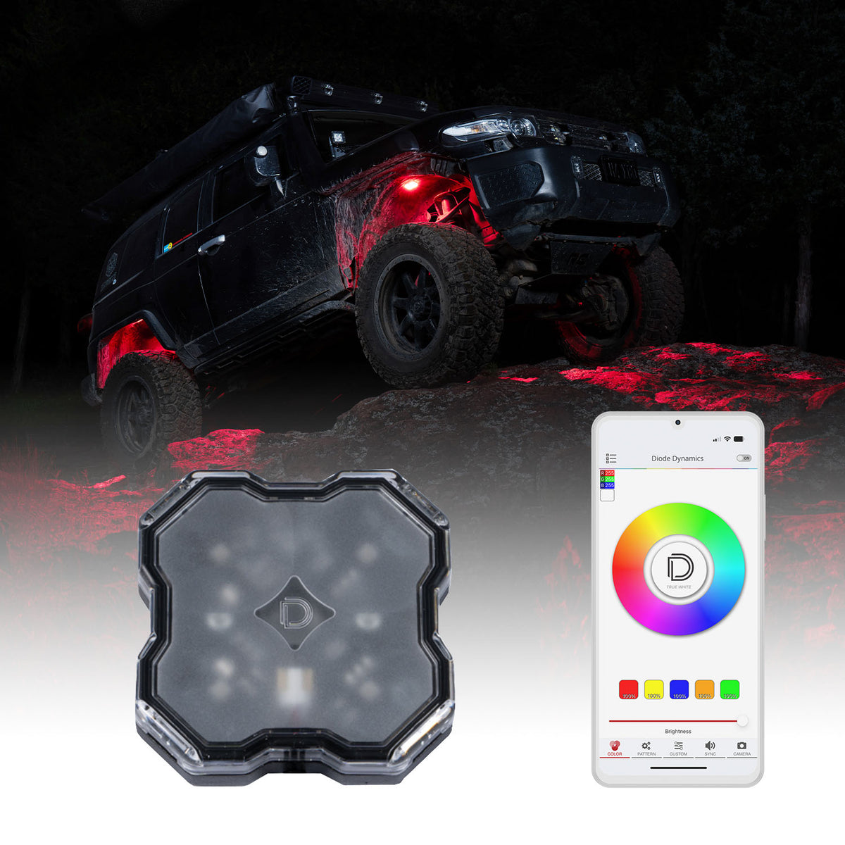 Diode Dynamics Stage Series LED Rock Light RGBW (Single)