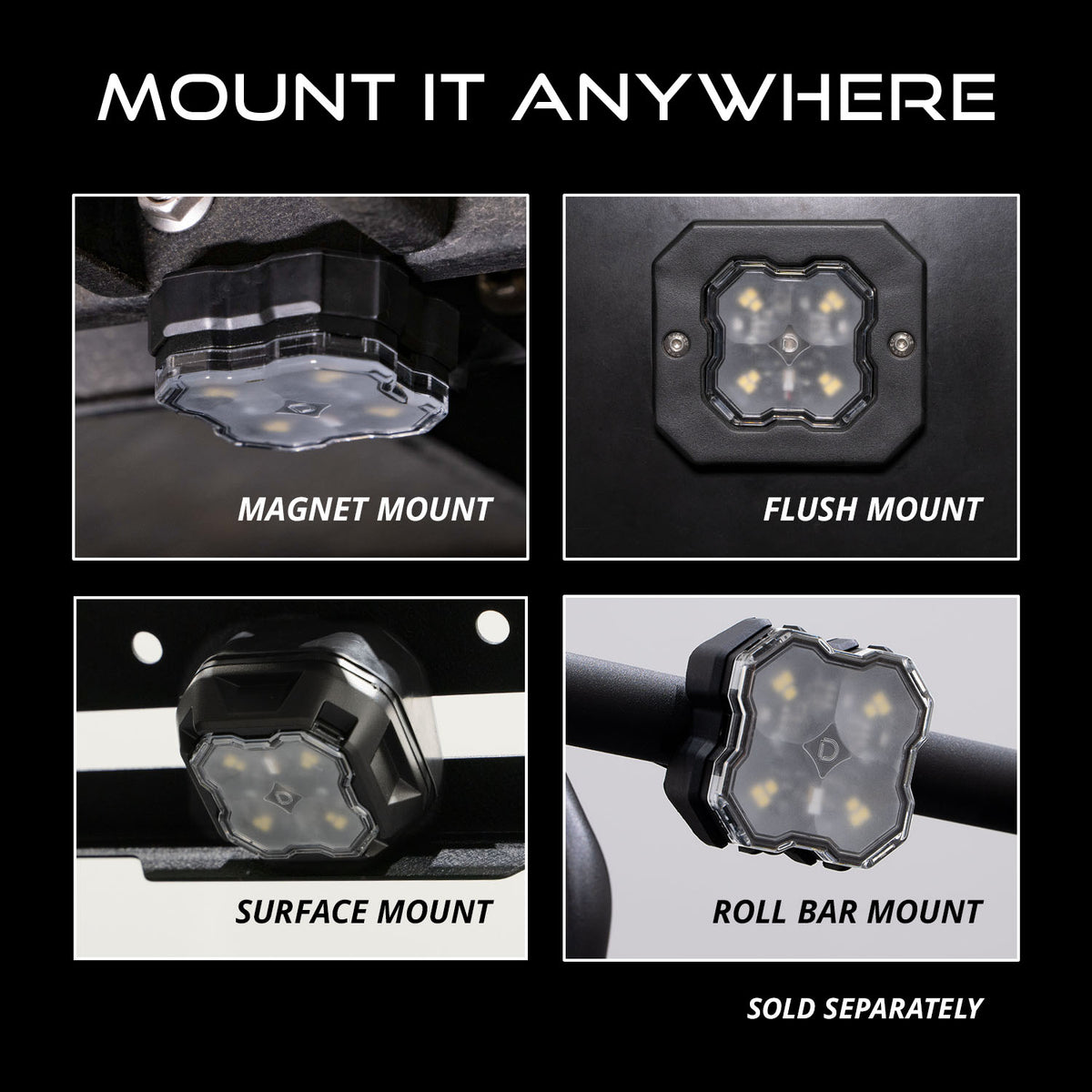 Diode Dynamics Stage Series LED Rock Light RGBW (add-on 2-pack)