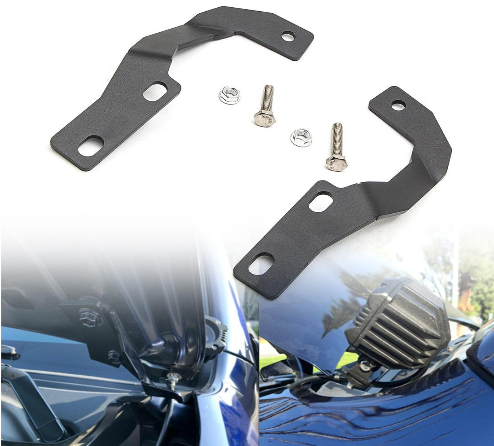 2010-2024 Toyota 4Runner Ditch Light Brackets - Hood Hinge LED Pod Mounts - Powder Coated Steel (BACKORDERED - SHIPS END OF AUGUST)