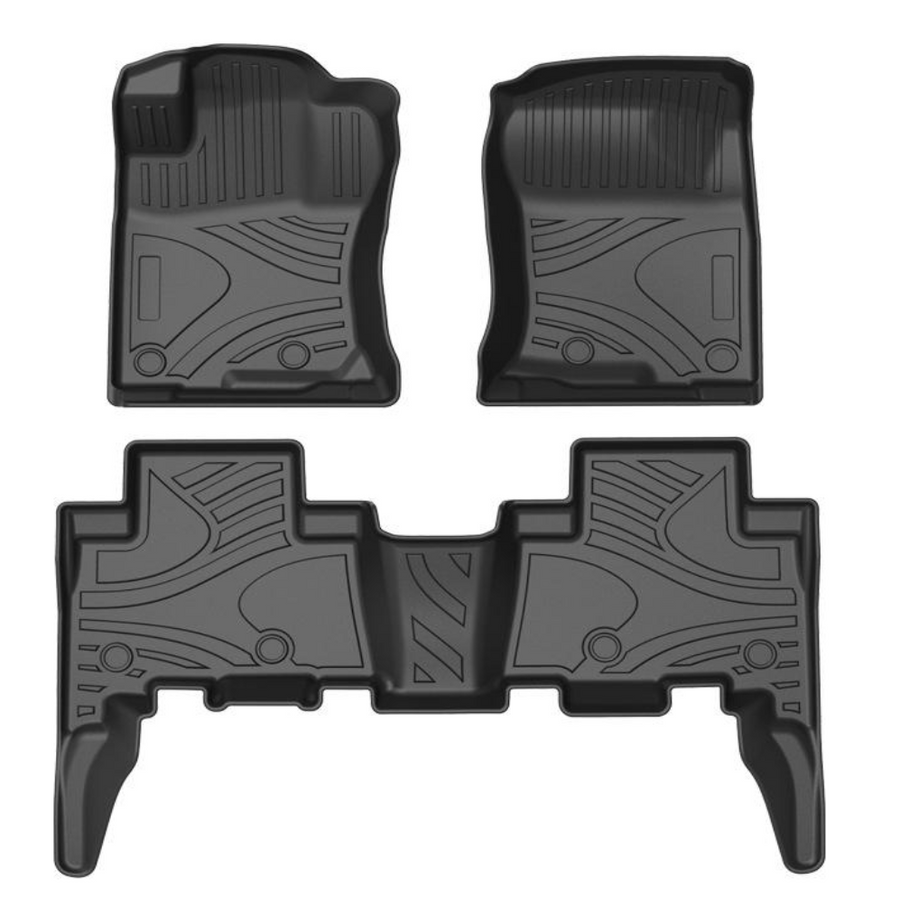2013-2024 Toyota 4Runner Custom Floor Mats - 3D Laser-Measured TPE Liners - Front & Rear Set (BACKORDERED - SHIPS END OF AUGUST)