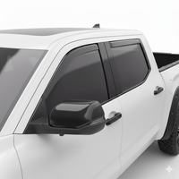 Premium Matte Black In-Channel Window Deflectors - 2022-2025 Toyota Tundra CrewMax | 4-Piece Set