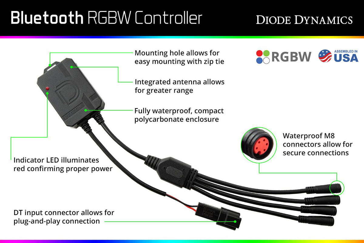 Diode Dynamics Bluetooth M8 Controller 1ch RGBW