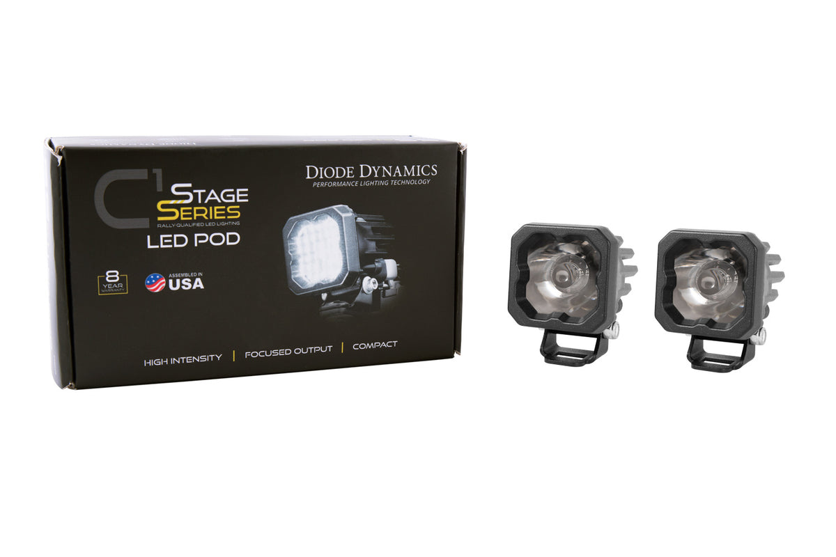 Diode Dynamics SSC1 LED Pod Red Backlight White (Pair)