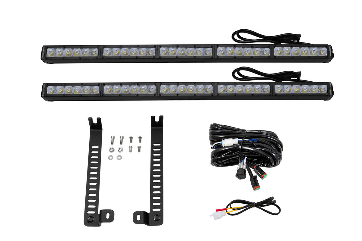 Diode Dynamics SS30 Dual Stealth Light Bar White Driving Kit for 2014-2019 Toyota 4Runner