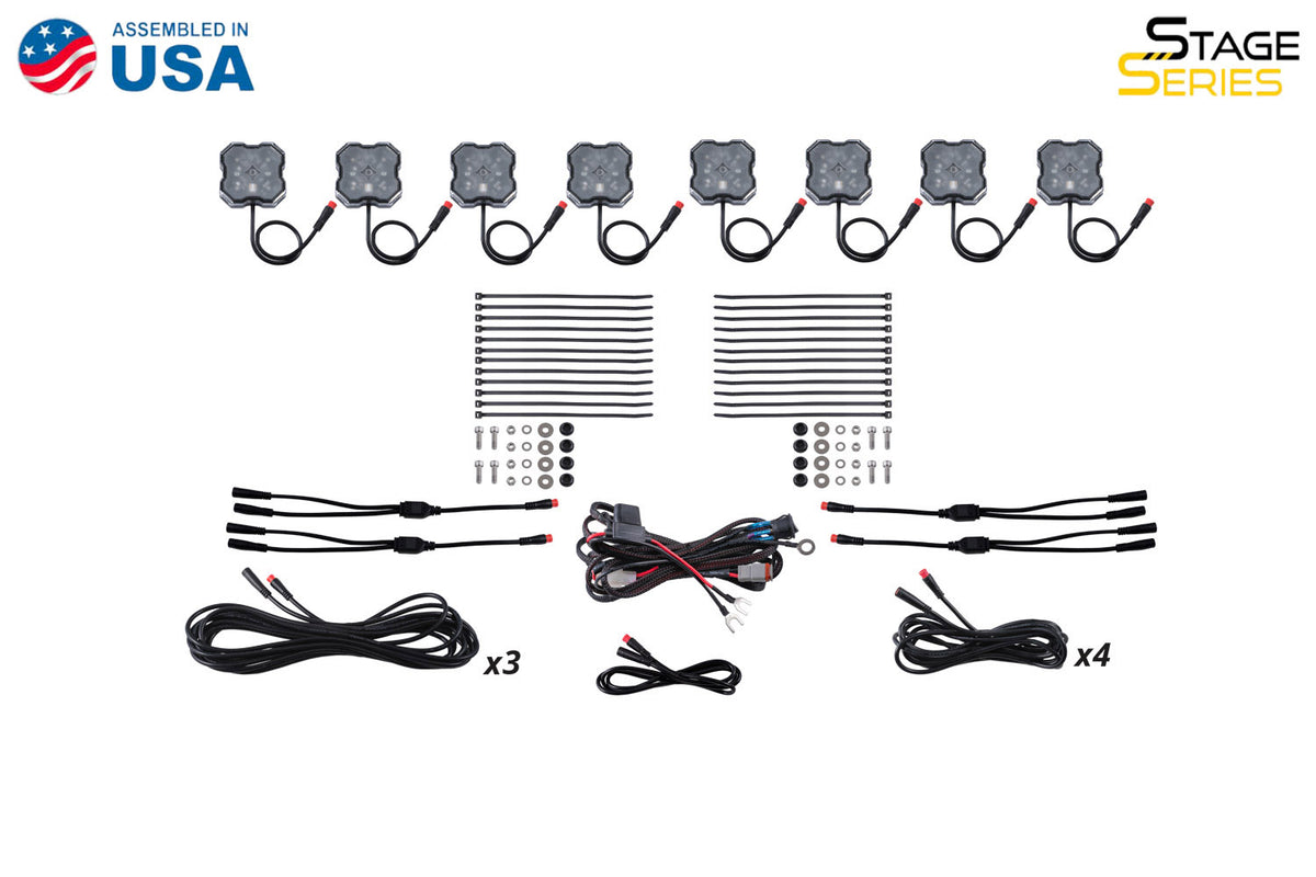 Diode Dynamics Single-Color Rock Light Installer Magnet Mount Kit (8-pack)