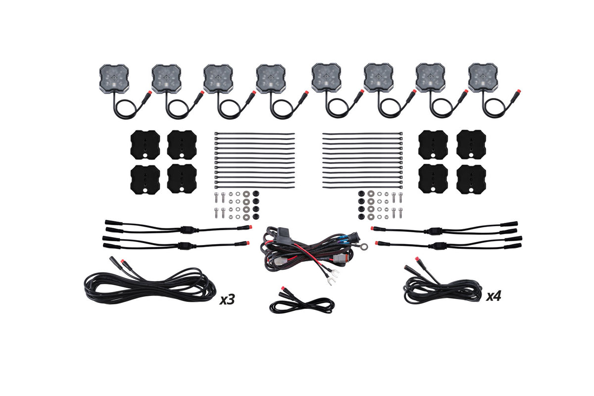 Diode Dynamics Rock Light Installer Magnet Mount Kit RGBW (8-pack)