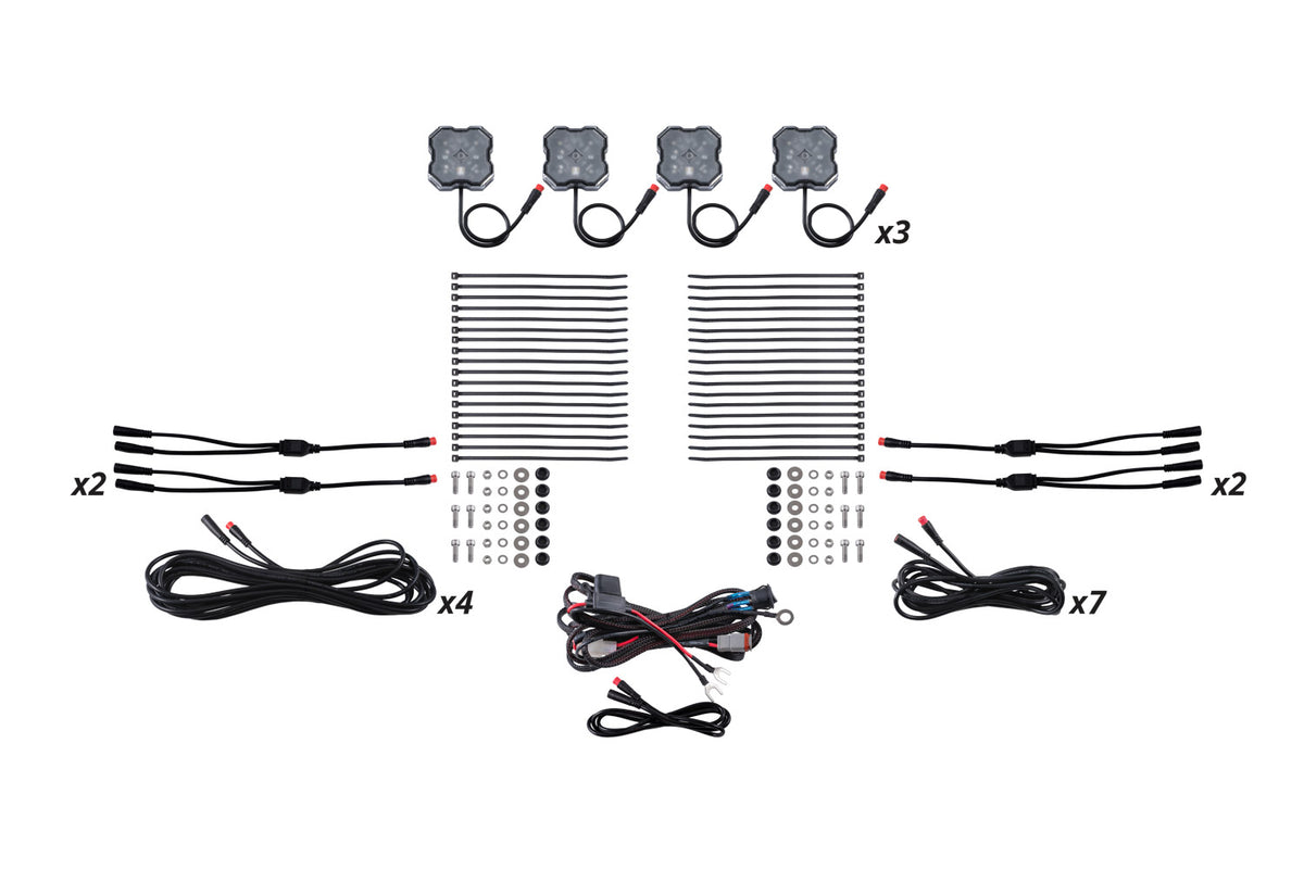 Diode Dynamics Rock Light Installer Kit RGBW (12-pack)