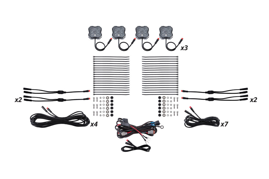 Diode Dynamics Rock Light Installer Kit RGBW (12-pack)