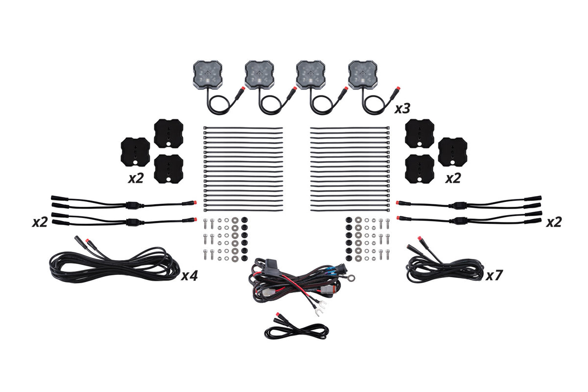 Diode Dynamics Rock Light Installer Magnet Mount Kit RGBW (12-pack)