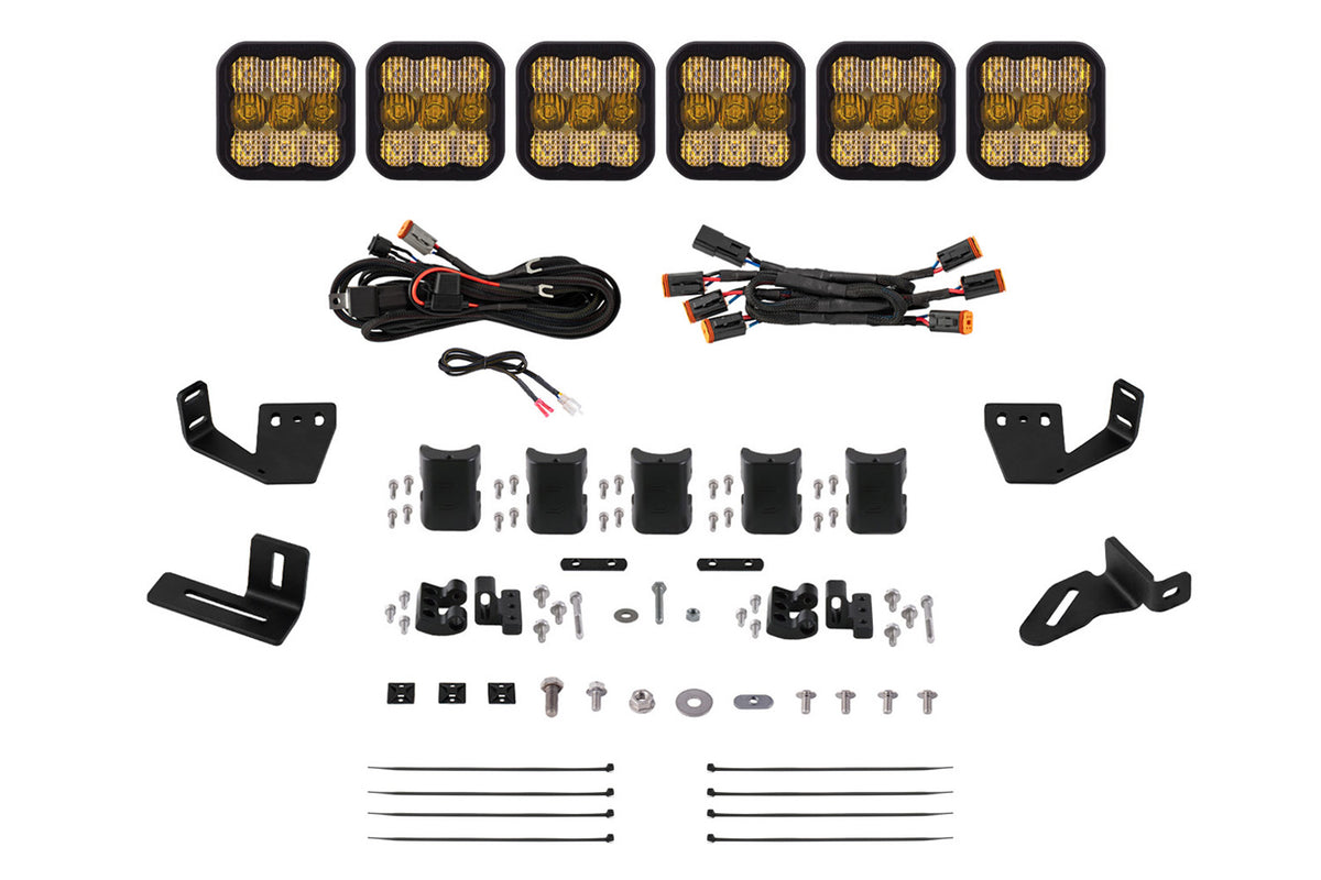 Diode Dynamics SS5 6-Pod CrossLink Mounting Kit for Prinsu/Sherpa Roof Racks