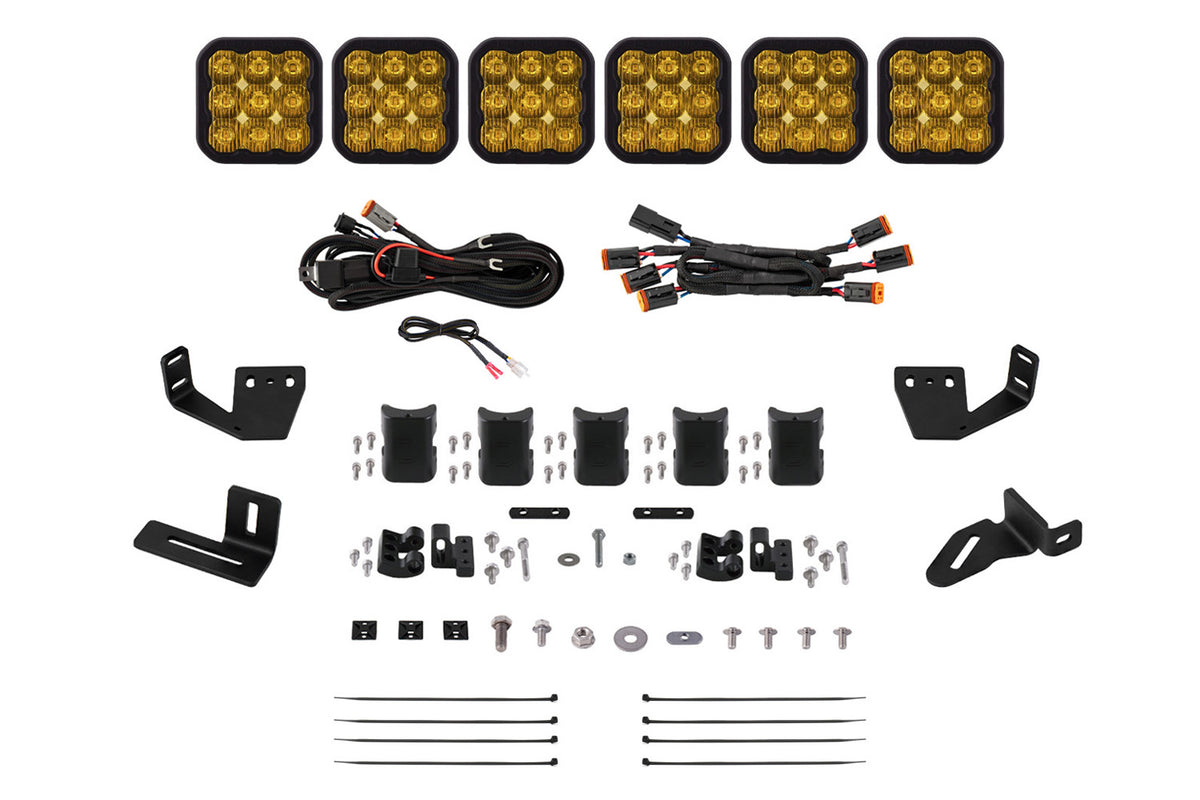 Diode Dynamics SS5 6-Pod CrossLink Mounting Kit for Prinsu/Sherpa Roof Racks