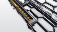 Amber LED light bar detail, 6th Gen 4Runner Apex Pro grille