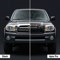 2005-2011 Tacoma Apex Pro Style Grille with LED Light Bar & Raptor Lights by YotaTribe