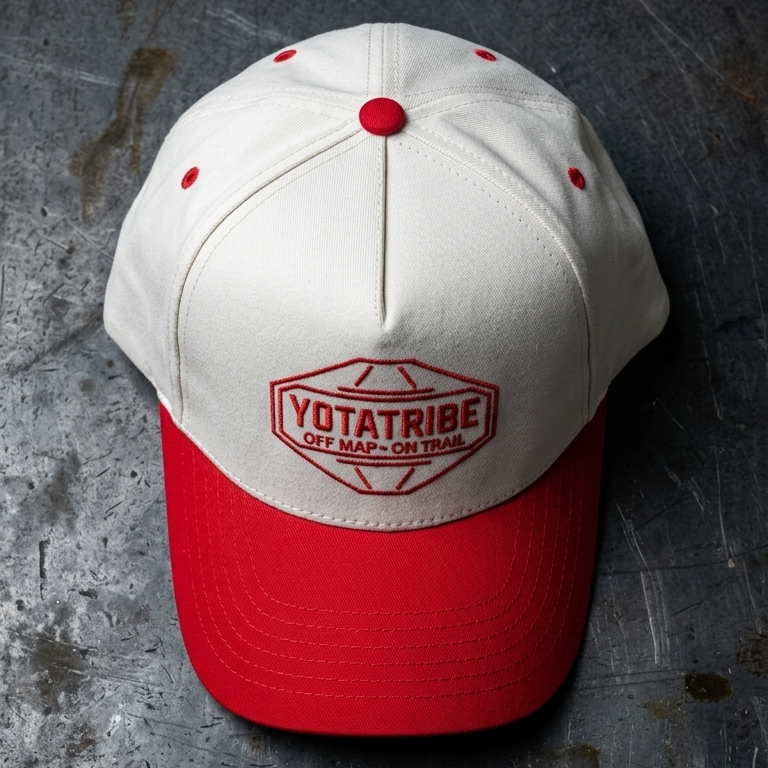 YotaTribe Off Map Snapback — Cream/Red