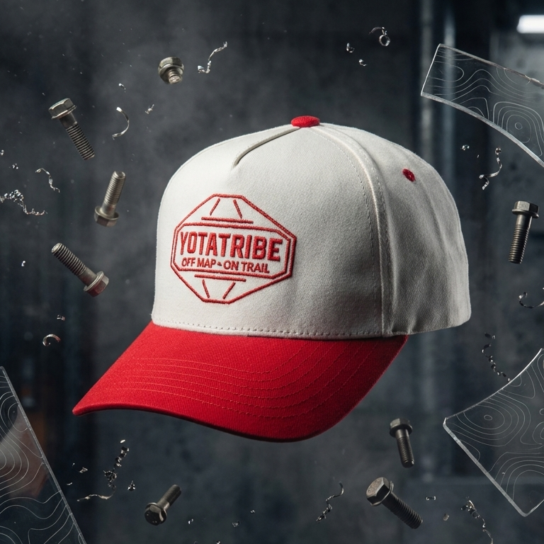 YotaTribe Off Map Snapback — Cream/Red