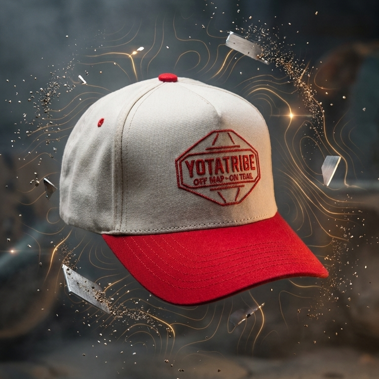 YotaTribe Off Map Snapback — Cream/Red