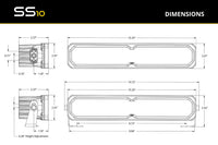 Diode Dynamics SS10 LED Light Bar Multicolor Backlight White (Single)