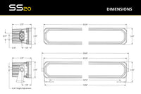 Diode Dynamics SS20 LED Light Bar Amber Backlight (Single)