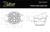 Diode Dynamics SS3 Type B Kit Amber Backlight SAE Fog