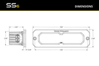Diode Dynamics SS6 Flush LED Light Bar Amber Backlight Yellow (Pair)