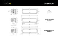 Diode Dynamics SS6 Standard LED Light Bar Red Backlight White (Pair)