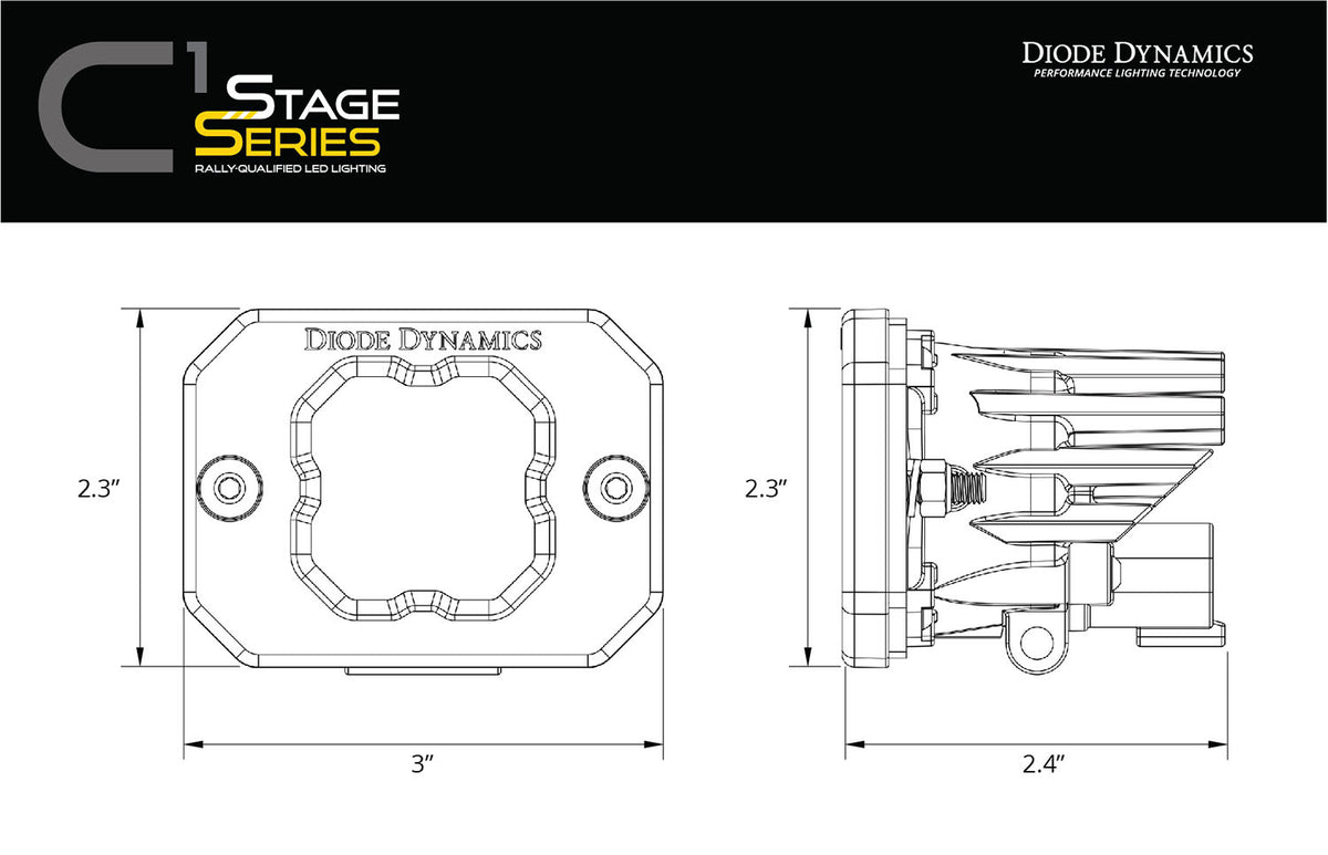 Diode Dynamics Stage Series Flush Mount Reverse Light Kit C1