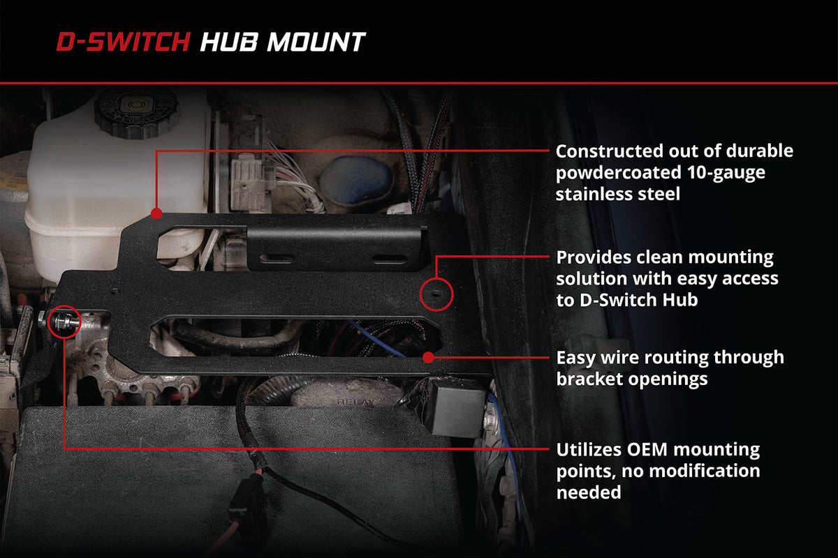 Diode Dynamics D-Switch Hub Mounting Kit for 2016-2023 Toyota Tacoma